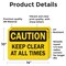Signmission Keep Clear At All Times, 14 in W x Rectangle, Vinyl Decal OS-2PACK-CS-D-1014-L-19193 - alternate 4